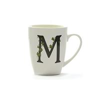 la Porcellana Mug Lettre M, Blanc