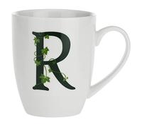 la Porcellana Mug Lettre R, Blanc