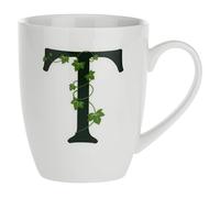 la Porcellana Mug Lettre T, Blanc