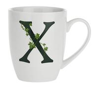 la Porcellana Mug Lettre X, Blanc
