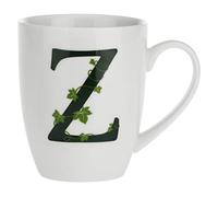 la Porcellana Mug Lettre Z, Porcelaine, Blanc, 12 x 12 x 3 cm