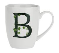 la Porcellana Tasse Lettre B Blanc