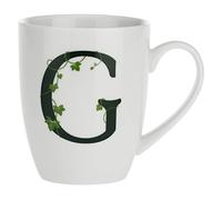 la Porcellana Tasse Lettre G Blanc