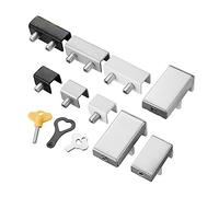 La porte de fenêtre coulissante verrouille la serrure sécurité multicolore en acier inoxydable(Silver B)