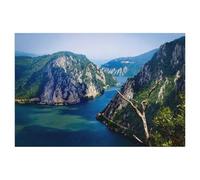 La Porte de Fer du Danube Forme la frontière Naturelle Entre la Serbie et la Roumanie，1000 Pièces Puzzle - Jeux pour Réduire Le Stress Familial - Jouets Ludiques pour Adultes（50x70cm）-T96