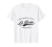 La Porte Indiana Maple City Retro Logo Homme Femme T-Shirt