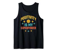 La positivité est Mon Super Pouvoir, rétro, Happy Face, Positive Vibes Débardeur