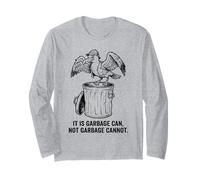 La Poubelle de Dessin animé Cheeky Seagull ne Peut Pas être utilisée comme Un Oiseau Manche Longue