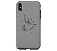 La Poule Crazy Scary Chicken des années 90 de l'an 2000 a Peur sous Un Ciel étoilé Coque pour iPhone XS Max