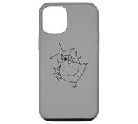 La Poule Crazy Scary Chicken des années 90 de l'an 2000 a Peur sous Un Ciel étoilé Coque pour iPhone 12/12 Pro