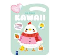 La poule paques / kawaii colle et colorie