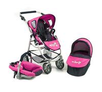 La Poussette Combinée 3 En 1 Emotion all In Pour Poupons Rose Fuschia TU