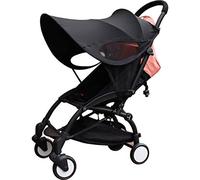 La Poussette de bébé Pliable élargit La Teinte de Soleil Auvent Upf50 + Anti-canopée, Respirant à L'épreuve de La Lumière, Adaptée à 99% de Poussette, Lycra, 80 * 66 Cm (Noir)