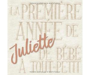 La première année de Juliette - de bébé à tout-petit: Album bébé à remplir pour la première année de vie - Album naissance fille