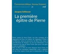 La premiere epitre de pierre Jacques Schlosser (Auteur)