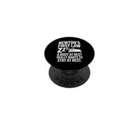 La première Loi de Funny Newton Dit « Un Corps au Repos » PopSockets PopGrip Adhésif