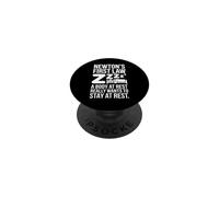 La première Loi de Funny Newton Dit « Un Corps au Repos » PopSockets PopGrip Adhésif