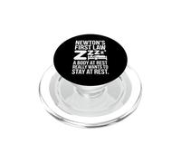 La première Loi de Funny Newton Dit « Un Corps au Repos » PopSockets PopGrip pour MagSafe