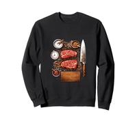 La préparation du Steak cru définit la Discipline du Grill Sweatshirt
