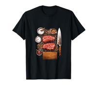 La préparation du Steak cru définit la Discipline du Grill T-Shirt