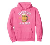 La Pression, Je La Gère Humour Bière Apéro Alcool Drôle Sweat à Capuche, Unisexe pour Adultes, Rose Vif, M