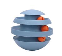 La Preuve Tournante de Morsure de 360 Degrés Réduisent Le Jouet D'intérieur de Boule de Chat d'exercice augmenté par Ennui pour La Maison Les Boules Interactives de Jouet (Brume)