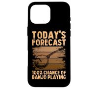 La prévision d'aujourd'Hui Banjo Player Retro Country Bluegrass Coque pour iPhone 16 Pro Max
