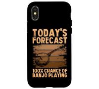 La prévision d'aujourd'Hui Banjo Player Retro Country Bluegrass Coque pour iPhone X/XS