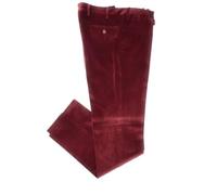 La Primula Verde Pantalon élégant pour homme Duca Visconti de Modrone en velours, 11 couleurs, de 48 à 65 légèrement élastique, idéal pour la grande taille, bordeaux, 44
