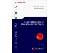 la procedure civile devant la cour d appel