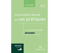 La procédure pénale en cas pratiques 8ème édition - Nicolas Jeanne - Dalloz - broché - Etude
