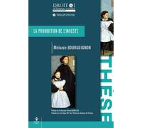 La prohibition de l inceste - BOURGUIGNON M. - Univeau Poitiers Pu.juridiques - broché - Etude