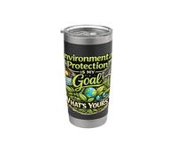 La protection de l'environnement est mon objectif - Sensibilisation à l'environnement Gobelet isotherme en acier inoxydable double paroi