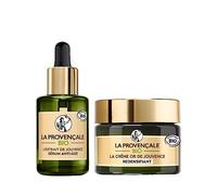 La Provençale Bio - Routine Anti-Âge - Sérum L’Extrait de Jouvence 30 ml plus Crème Or de Jouvence 50 ml - Pour Tous Types de Peau Même les Plus Sensibles