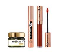 La Provençale Bio - Routine Maquillage et Soin - 3 produits Bio & Naturel - Mascara, Crème de Jouvence Anti-âge et Rouge à Lèvres Solaire