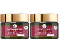 La Provençale Biophénol-Lift - Crème Correctrice Booster Fermeté Anti-Rides & Fermeté - Olive violette - Biophénols & Acide hyaluronique - Tous types de peaux - Efficacité Prouvée - 50 ml (Lot de 2)
