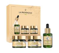 La Provençale - Coffret Cadeau Femme Noël Or de Jouvence - Pour Peaux Matures - 3 Produits - Sérum Anti-Âge, Crème Redensifiante, Baume Nuit - Edition Limitée
