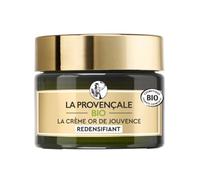 La Provençale Or de Jouvence Crème Redensifiante Peaux Matures 50ml | Huile olive AOP Provence, Extrait pulpe olive, Compense perte collagène, 99% origine naturelle, Fabriqué France