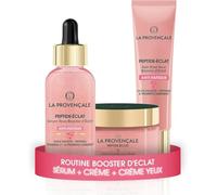 La Provençale Peptide-Eclat Routine Anti-Fatigue Repulpante 3 Produits | Peptides & Vitamine C, 97% ingrédients origine naturelle, Certifié bio, Huile Olive AOP Provence