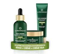 La Provençale Routine Booster Hydratation Anti-Âge Oléo Olive Verte | Omégas et acide hyaluronique, Hydrate 24h tonifie lisse, Sérum crème soin yeux, Regard défatigué