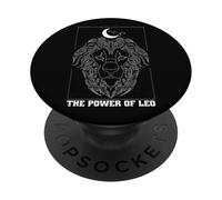 La puissance du Lion Zodiaque Lion Constellation Moon Art PopSockets PopGrip Adhésif