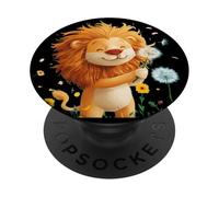 La puissance rencontre grâce à ce motif lion et pissenlit PopSockets PopGrip Adhésif