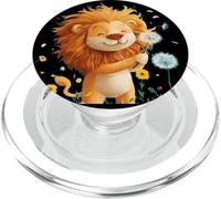 La puissance rencontre grâce à ce motif lion et pissenlit PopSockets PopGrip pour MagSafe