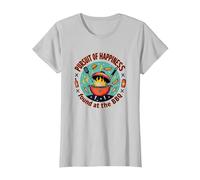 La quête du Bonheur trouvée au Barbecue T-Shirt, Femme, Argent, XL