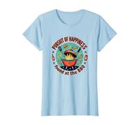 La quête du Bonheur trouvée au Barbecue T-Shirt, Femme, Bleu Céleste, S