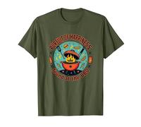 La quête du Bonheur trouvée au Barbecue T-Shirt, Homme, Olive, XXL