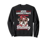 La race de chien Bulldog anglais ne sous-estime jamais une femme avec un Sweatshirt