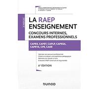 La Raep enseignement - 6e éd. Concours internes, examens professionnels: CAPES, CAPET, CAPLP, CAER, PCEA, PLPA, CPE