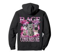 La Rage me Consomme Un mème Amusant sur Un Chat Bootleg Sweat à Capuche
