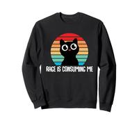 La Rage me Consomme Un mème drôle et Stupide en Forme de Chat Sweatshirt